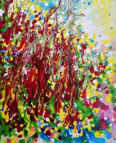 Peinture intitulée "Abstract Painting f…" par Diana Dimova - Traxi, Œuvre d'art originale, Acrylique
