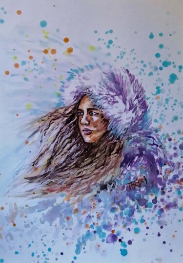 Schilderij getiteld "Watercolor painting…" door Diana Dimova - Traxi, Origineel Kunstwerk, Aquarel