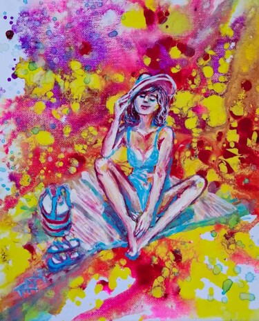 Картина под названием "Abstract Nirvana, H…" - Diana Dimova - Traxi, Подлинное произведение искусства, Акрил