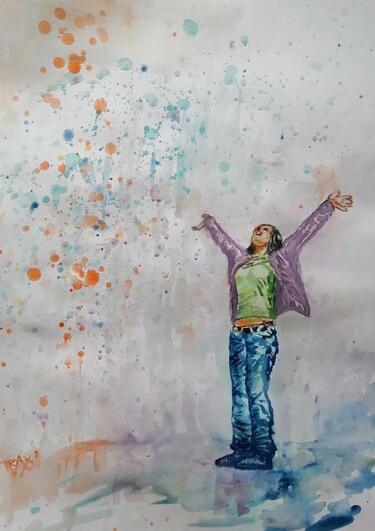 Картина под названием "Watercolor painting…" - Diana Dimova - Traxi, Подлинное произведение искусства, Акварель
