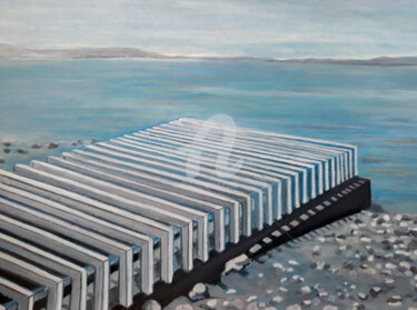 Malarstwo zatytułowany „Atlantic Ocean on t…” autorstwa Diana Editoiu, Oryginalna praca, Akwarela