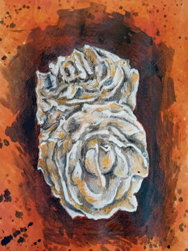Painting titled "Entwined roses" by Diana Editoiu, Original Artwork, Acrylic