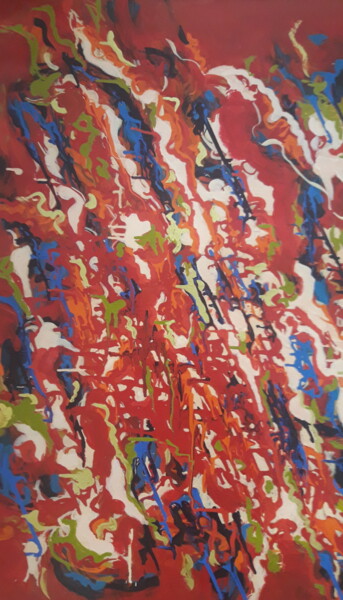 Pintura titulada "Lluvia de colores" por Diana Fran, Obra de arte original