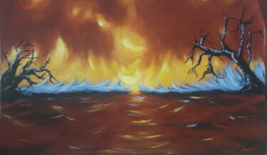 Pintura titulada "Tormenta" por Diana Fran, Obra de arte original, Oleo