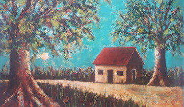 Pintura titulada "Casa de Campo" por Diana Francia, Obra de arte original, Oleo