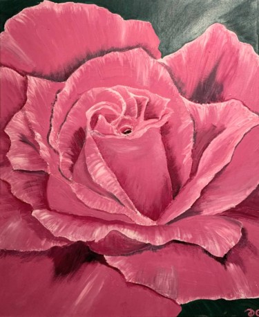 Peinture intitulée "Королевская роза. R…" par Diana Gilevich, Œuvre d'art originale, Huile