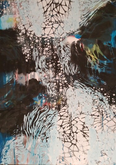 Картина под названием "Permeation Purr" - Diana Heit, Подлинное произведение искусства, Акрил Установлен на Деревянная рама…