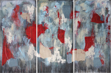 Painting titled "Triptychon: Echos o…" by Diana Kirsten-Szlaski, Original Artwork, Acrylic