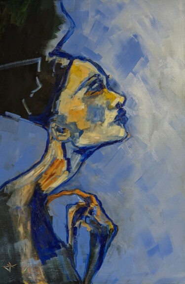 Painting titled "Soprano" by Diana Knepper, Original Artwork, Acrylic Mounted on Wood Stretcher frame