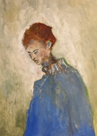 Peinture intitulée "Christiane" par Diana Knepper, Œuvre d'art originale, Huile