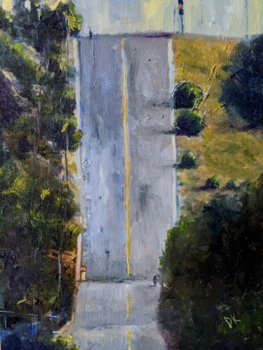 Pintura titulada "Breite Straße" por Diana Knepper, Obra de arte original, Oleo Montado en Cartulina