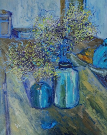 제목이 "Frühlingsblumen"인 미술작품 Diana Knepper로, 원작, 기름 나무 들것 프레임에 장착됨