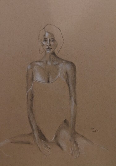 Tekening getiteld "Marina" door Diana Knepper, Origineel Kunstwerk, Grafiet