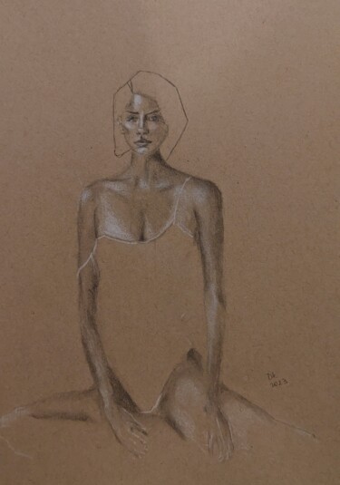 Dessin intitulée "Marina" par Diana Knepper, Œuvre d'art originale, Graphite