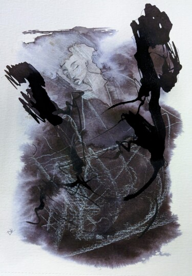 Σχέδιο με τίτλο "Vergessen und vorbei" από Diana Knepper, Αυθεντικά έργα τέχνης, Μελάνι