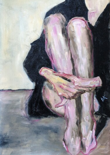 Painting titled "Ballett Halbzeit" by Diana Knepper, Original Artwork, Oil