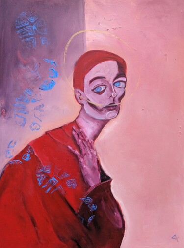 Ζωγραφική με τίτλο "Die zweite Frau" από Diana Knepper, Αυθεντικά έργα τέχνης, Λάδι Τοποθετήθηκε στο Ξύλινο πάνελ