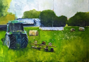 Malerei mit dem Titel "August Laune" von Diana Knepper, Original-Kunstwerk, Öl