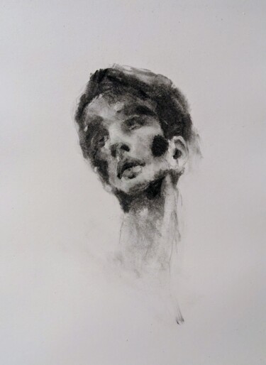 Drawing titled "Pascal" by Diana Knepper, Original Artwork, Charcoal