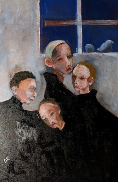 Pintura titulada "Quartett" por Diana Knepper, Obra de arte original, Oleo Montado en Panel de madera