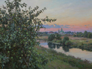 Картина под названием "Яблонька" - Диана Коробкина, Подлинное произведение искусства, Масло