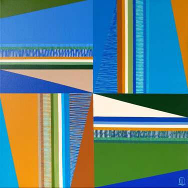 "Blue breeze" başlıklı Tablo Diana Large tarafından, Orijinal sanat, Akrilik Ahşap Sedye çerçevesi üzerine monte edilmiş