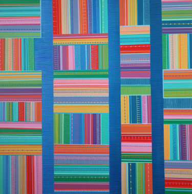 绘画 标题为“Magic rainbow” 由Diana Large, 原创艺术品, 丙烯 安装在木质担架架上