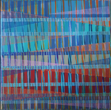 Pintura titulada "Threads" por Diana Large, Obra de arte original, Acrílico Montado en Bastidor de camilla de madera