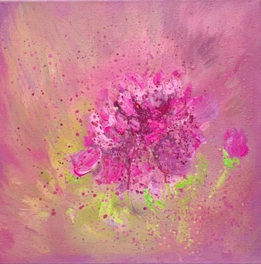 Painting titled "The pink dream" by Diana Mazjane, Original Artwork, Oil