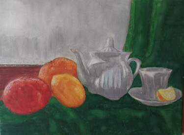 Peinture intitulée "Зимнее утро" par Diana Oskolskaya, Œuvre d'art originale, Huile