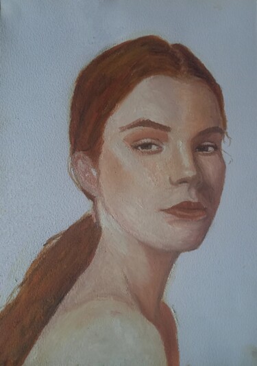 Drawing titled "Portrait 1" by Diana Oskolskaya, Original Artwork, Oil