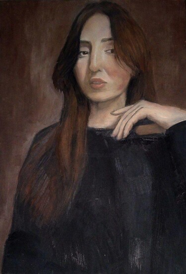 Рисунок под названием "Автопортрет 2" - Diana Oskolskaya, Подлинное произведение искусства, Масло