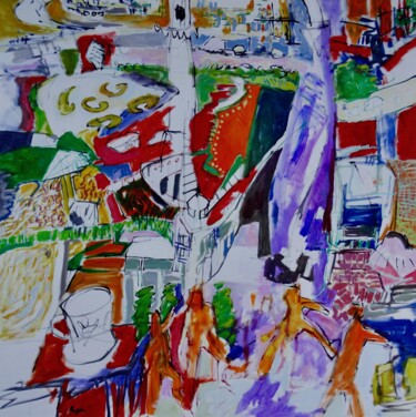 Картина под названием "Crazy Beautiful" - Diana Page, Подлинное произведение искусства, Масло