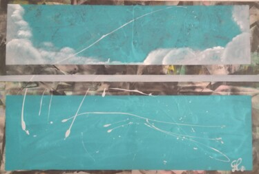 Peinture intitulée "Clouds" par Diana Cunha, Œuvre d'art originale, Acrylique Monté sur Panneau de bois