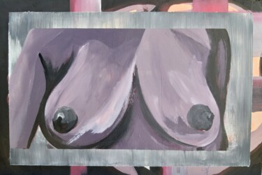 Painting titled "Grey" by Diana Cunha, Original Artwork, Acrylic
