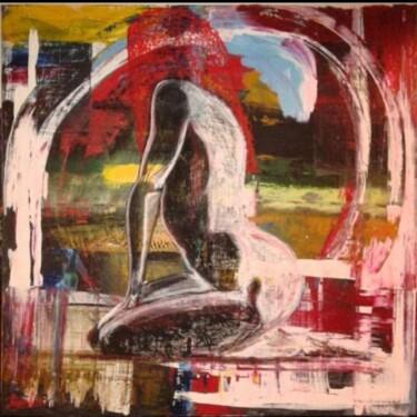 Картина под названием "red hair hiding" - Diana Cunha, Подлинное произведение искусства, Акрил Установлен на Деревянная рама…