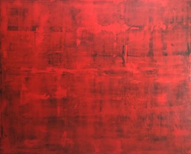 Malerei mit dem Titel "Rouge et noir" von Diana Roe, Original-Kunstwerk, Acryl