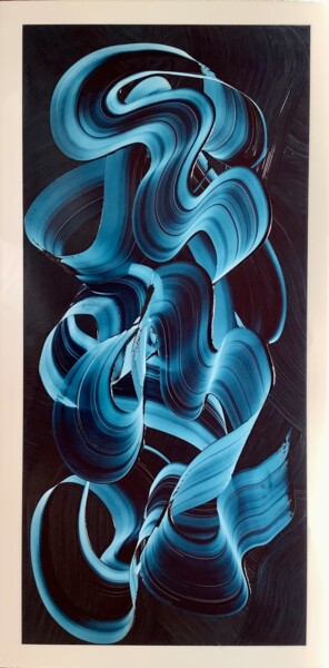 Painting titled "Blue1" by Diana Roe, Original Artwork, Oil