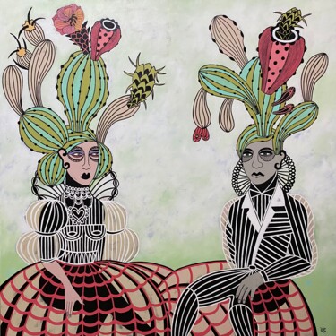 Malerei mit dem Titel "Let it bloom" von Diana Rosa, Original-Kunstwerk, Acryl