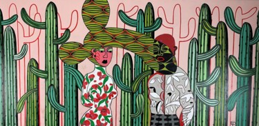 绘画 标题为“Blind date” 由Diana Rosa, 原创艺术品, 丙烯 安装在木质担架架上