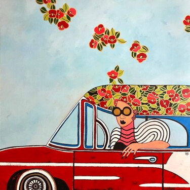 Pittura intitolato "Blooming machine" da Diana Rosa, Opera d'arte originale, Acrilico