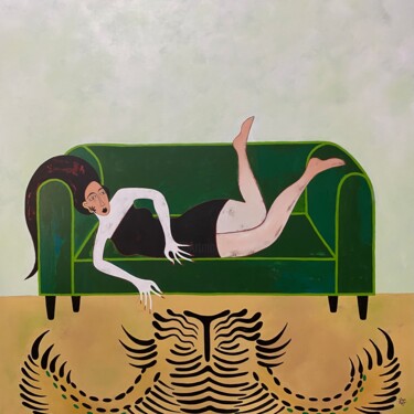 Картина под названием "Beauty and the beast" - Diana Rosa, Подлинное произведение искусства, Акрил Установлен на Деревянная…