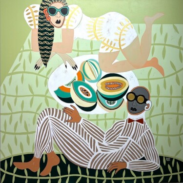 Malerei mit dem Titel "Picnic" von Diana Rosa, Original-Kunstwerk, Acryl