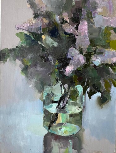 Malarstwo zatytułowany „Spring Morning” autorstwa Diana Sholk, Oryginalna praca, Olej Zamontowany na Drewniana rama noszy