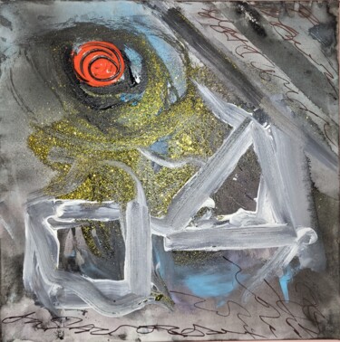 Картина под названием "Глаз" - Диана Шуневич, Подлинное произведение искусства, Акрил Установлен на Деревянная панель