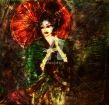 Painting titled "Geisha" by Diana Surge, Original Artwork, Other