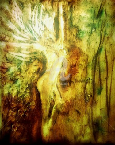 Painting titled "Tears of the forest" by Diana Surge, Original Artwork, Other