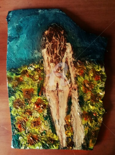 Painting titled "Sunflower" by Diana Surge, Original Artwork, Other