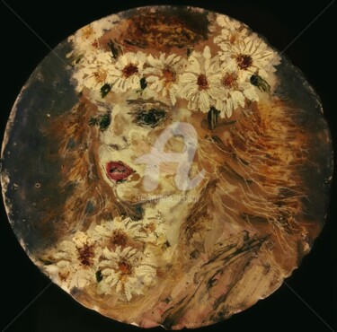 Painting titled "Daisy" by Diana Surge, Original Artwork, Soap