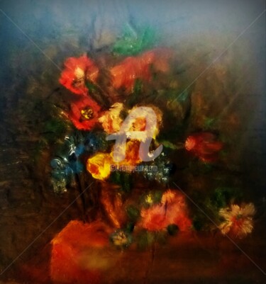Painting titled "Morning with flowers" by Diana Surge, Original Artwork, Other